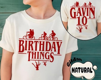 Anpassad födelsedagsgrejer-festtröja, personlig främling-födelsedagströja, anpassad namn-ålderströja, födelsedagsgrejer-tröja, mysterieserie-tröja.