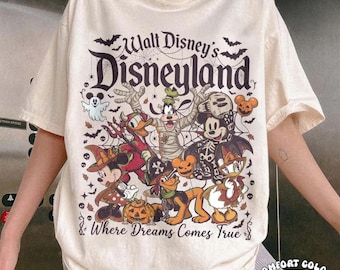 Vintage Mickey and Friends Halloween Disneyland T-Shirt, Retro Dreams Come True Tee, Family Matching Vacation 2026
