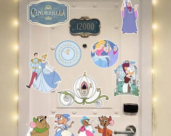 Cinderella Castle Door Magnet, Princess Character Magnet, Fairy Tale Cruise Door Decor, Home Decor Gift