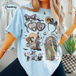Disney Nightmare Before Christmas retro T-shirt, Jack Skellington en Sally Halloween-T-shirt, Oogie Boogie Bash-shirt familie-uitje afbeelding 3