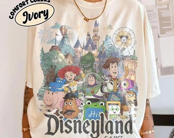 Vintage Disneyland Toy Story Comfort Colors Shirt, Retro 90s Woody and Buzz Tee, Disney Pixar Trip Shirt, Family Vacation Disney Matching