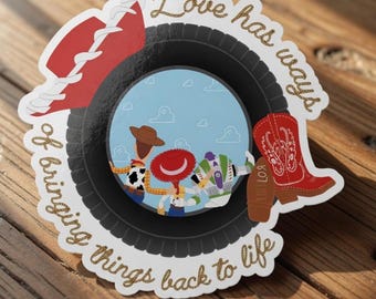 I Knew It I Knew You Magnet , TS and Toy Story 5 Friendship Magnet, Woody Buzz Lightyear Vinyl , Disneyland Toy Story Family Matching Vinyl