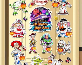 Halloween on the High Seas 2026 Disney Cruise Door Magnet, Mummy Mickey Minnie, Magical Stateroom Decoration