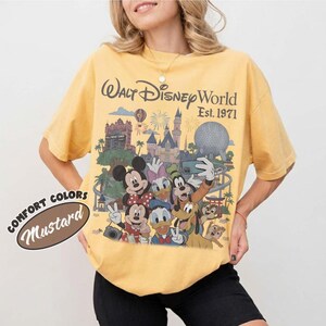 Retro Walt Disney World T-Shirt with Mickey and Friends, Magic Kingdom Castle Tee, Hollywood Studios and Epcot Shirt image 4
