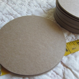 4 Inch Chipboard Circle Die Cut-6 Circles Blank-Unfinished-Decoration-Raw Chipboard Circle Shapes-Large Circles-Ornaments-Blank Surfaces