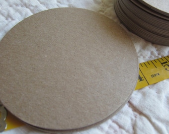 4 Inch Chipboard Circle Die Cut-6 Circles Blank-Unfinished-Decoration-Raw Chipboard Circle Shapes-Large Circles-Ornaments-Blank Surfaces