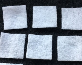 50-Mini Felt Squares-Wax Dipping Squares-1 Inch Square-Hair Decorations-Costume Embellishments-Bible Journaling-Planner Accessories