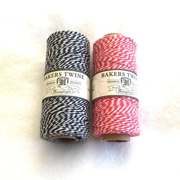 Bakers Twine-Hemp Twine-Black and Red-Cording-Gift Wrap-DIY Crafts-Bible Journaling-Scrapbooking-Card-Making-Embellishments-Craft Ribbon