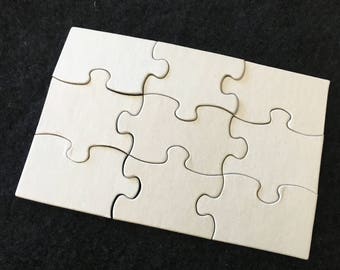 4x6 Picture Unfinished Frames Paintable Cutout Shape Puzzle Piece