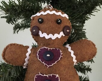 DIY Felt Gingerbread Men Ornaments-DIY Maker Holiday Craft Kits-Christmas-Felt Appliques-Holiday Garland-Quiet Books-Bible Journal-Planner