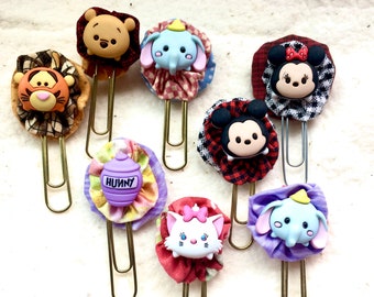 Disney Character Tsum-Tsum Planner Paper Clip Bookmark-Planner Decoration-Gift-Planner Accessories-Bible Journals-Planner Page Bookmark