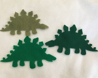 Felt Dinosaur Shape-Stegosaurus Decorations-Costume Embellishments-Hanging Decorations-Kids Crafts-Felt Dino Quilt Applique-Scrapbooking