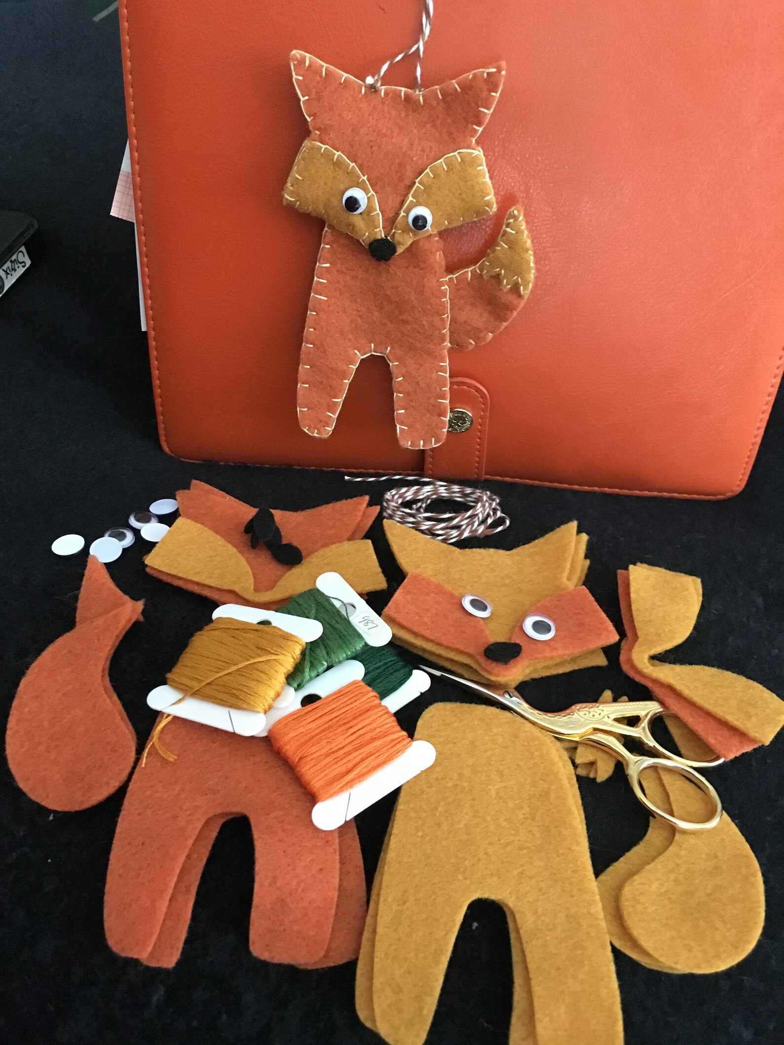 DIY Felt Fox Ornament Kitfelt Gift Tagfelt Fox Etsy