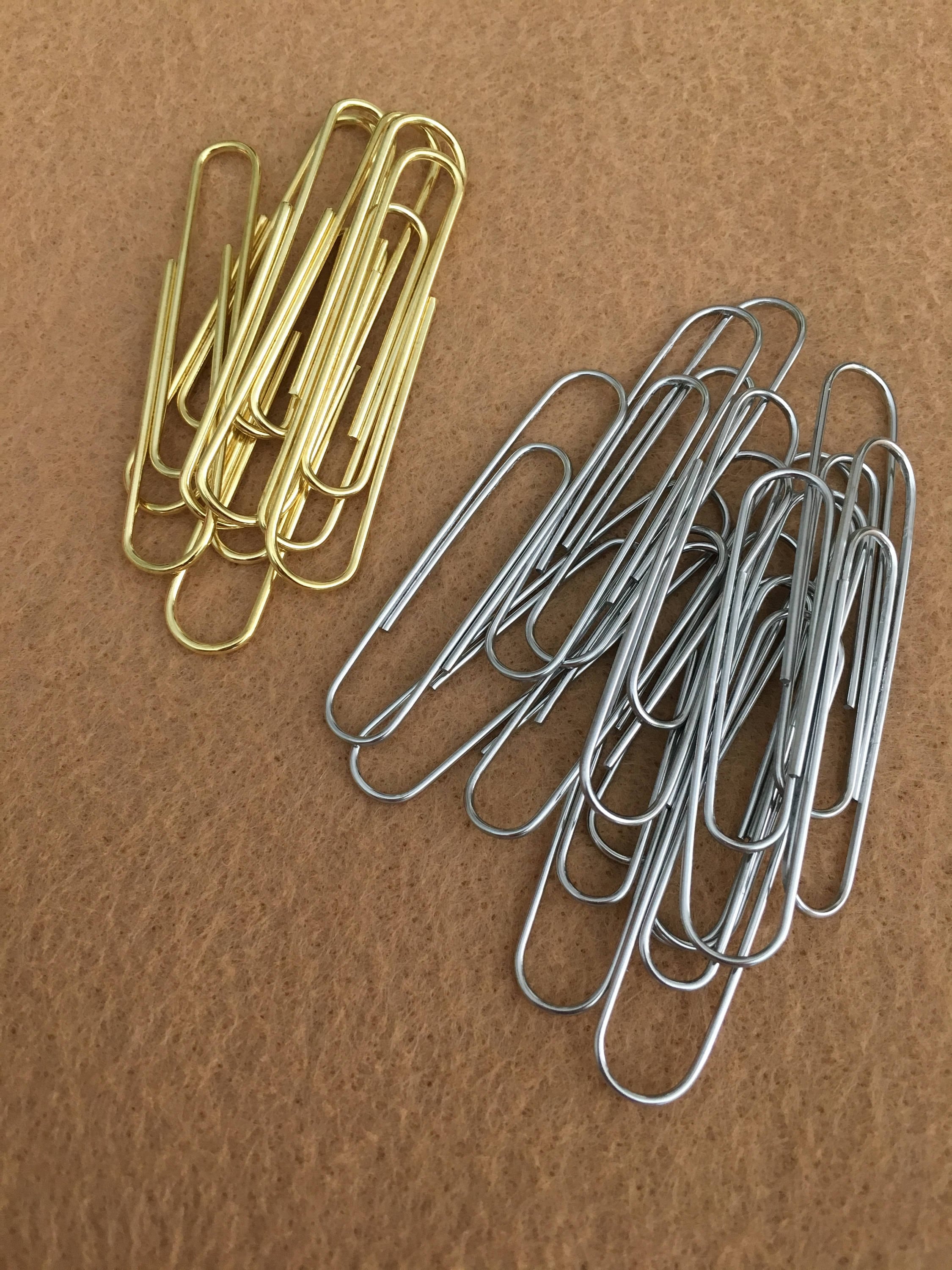 Paper Clips Jumbo Size Gold Silver Paper Clips Diy Planner Etsy