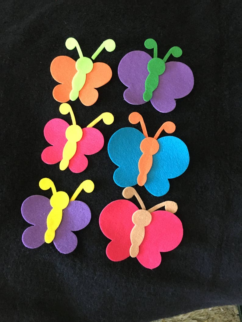 Butterflydiy Kitsrainbow Colors Butterfliesfelt Die Cut Etsy