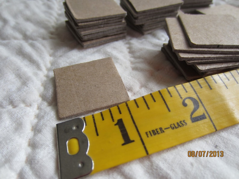 1-inch Chipboard Square Die Cuts-Square Blanks-Unfinished-Decoration-Raw Chipboard-Small Square-Game Pieces-Game Prototype-Blank Surface