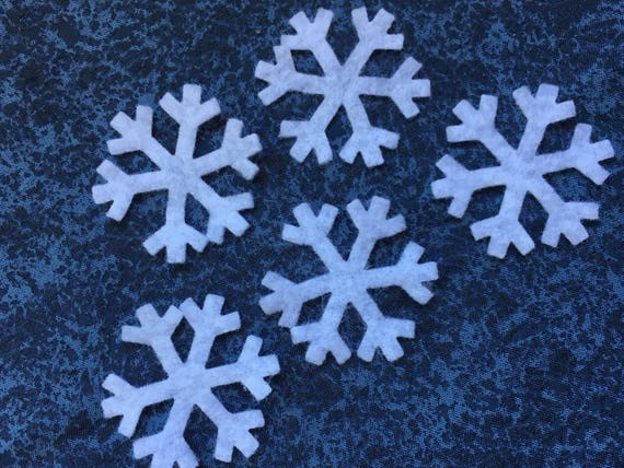 Small Felt Snowflake-1-1/2 Snowflakes-frozen Parties-bible Journaling-iron  on Felt Stickers-costume-planner Embellishments-quiet Play 