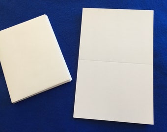 White Blank Cards and Envelopes Set: A2 Size, Heavy Cardstock (10 Pack)