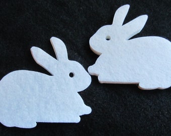 Stiffened Felt Bunny Rabbit- Spring Decorations-Party Shapes-DIY Easter Kids Crafts-Felt Rabbit Tags