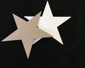 Large Chipboard Star Die Cuts: 7 3/4" Unfinished Craft Blanks