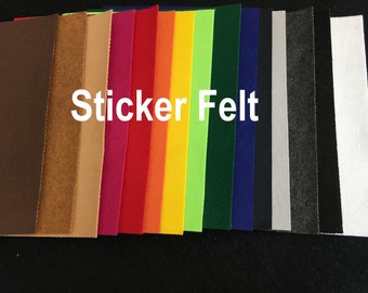 Sticker Felt Sheets-9x12 Individual Felt Sheets-Choose Own Color-Bulk Felt-Crafting Felt-Acrylic Felt-Eco-Fi Felt Pieces-DIY Arts & Crafts