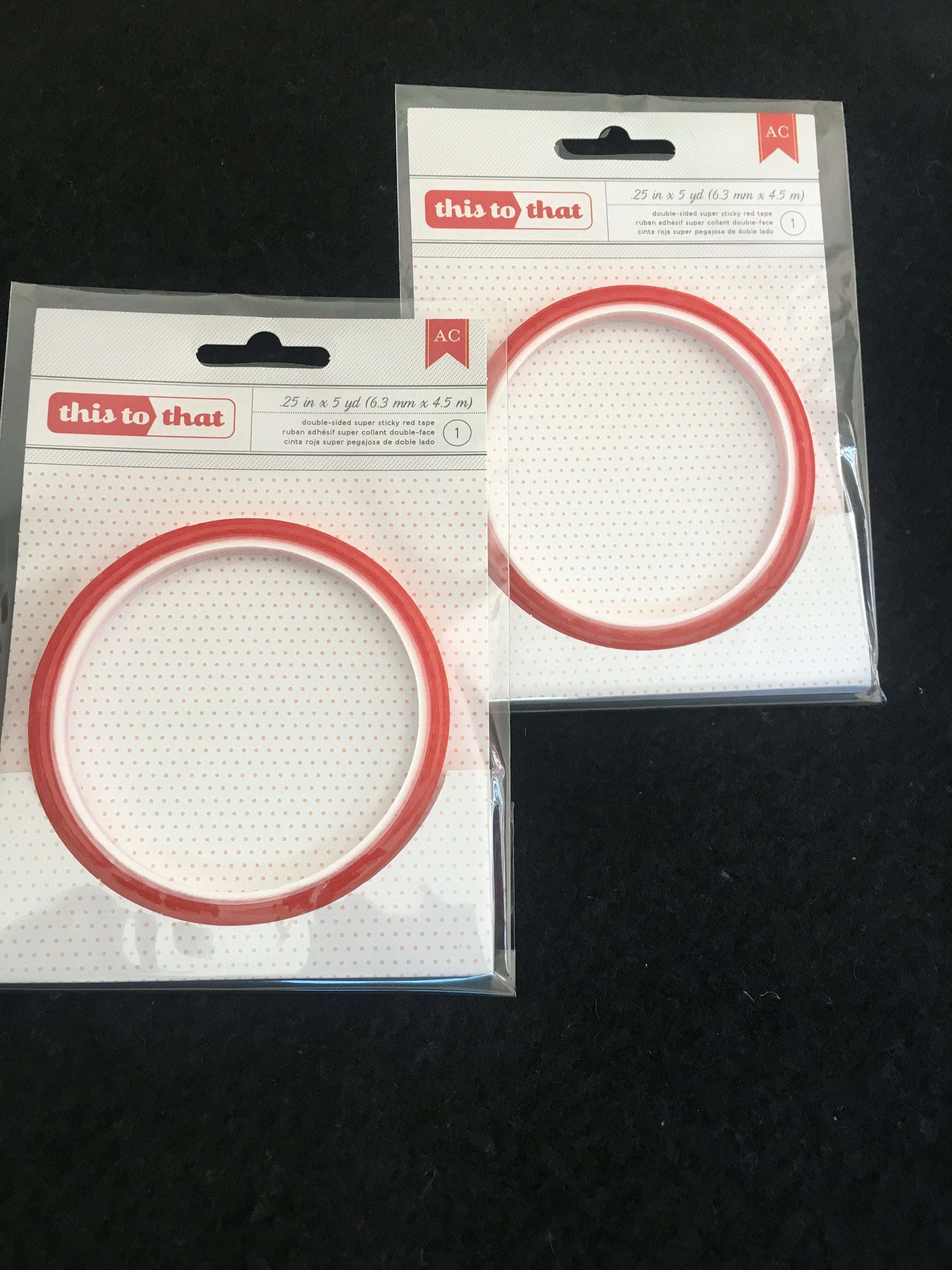 2 Rolls Double Sided Tape - 25mm Width Strong Adhesive For Crafts, DIY, Scrapbooking & Office Use