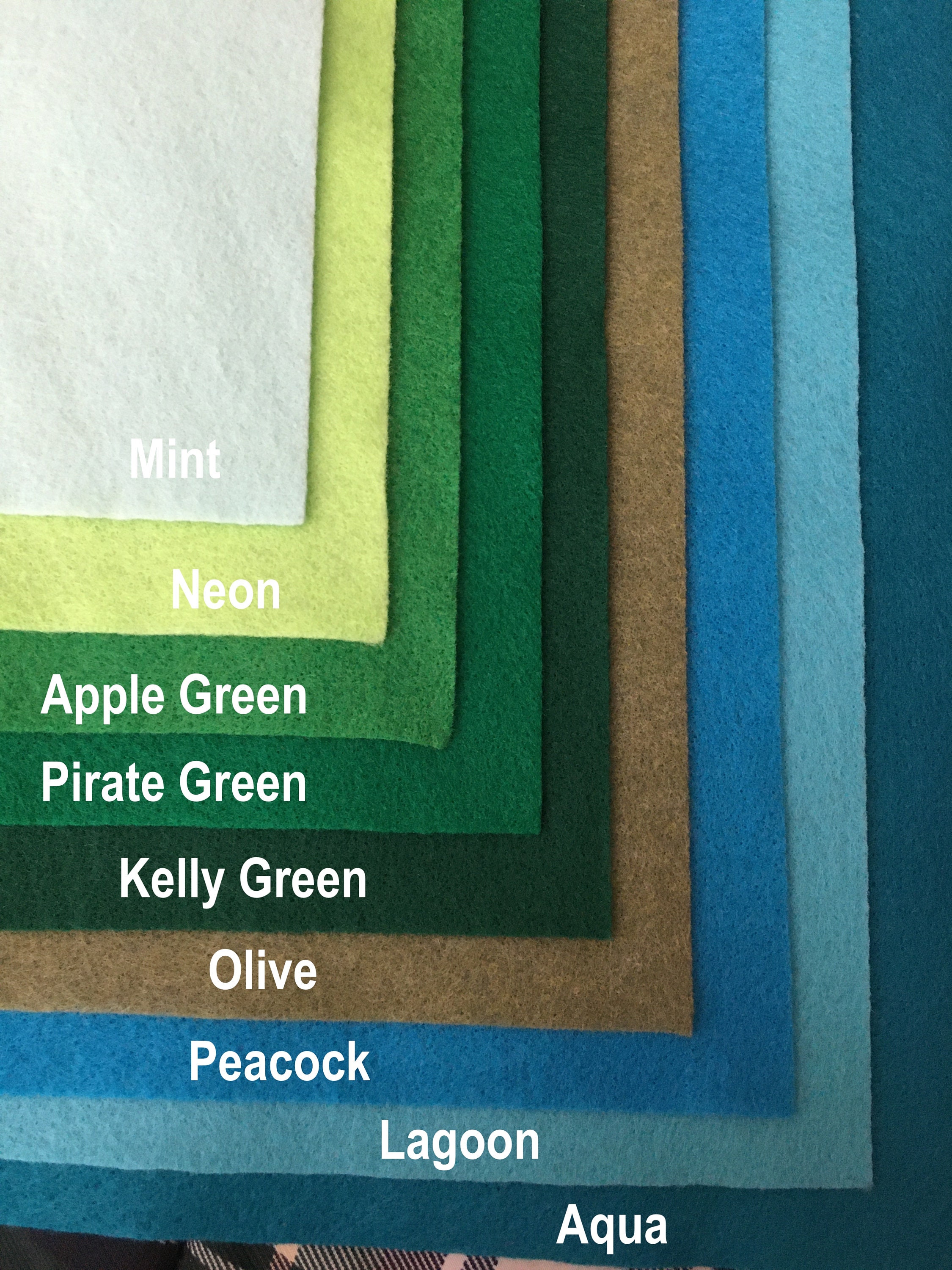 Friendly Kunin Stiff Felt Sheet 2/pack 9x12 inches Green Apple 22.9cm x  30.5cm