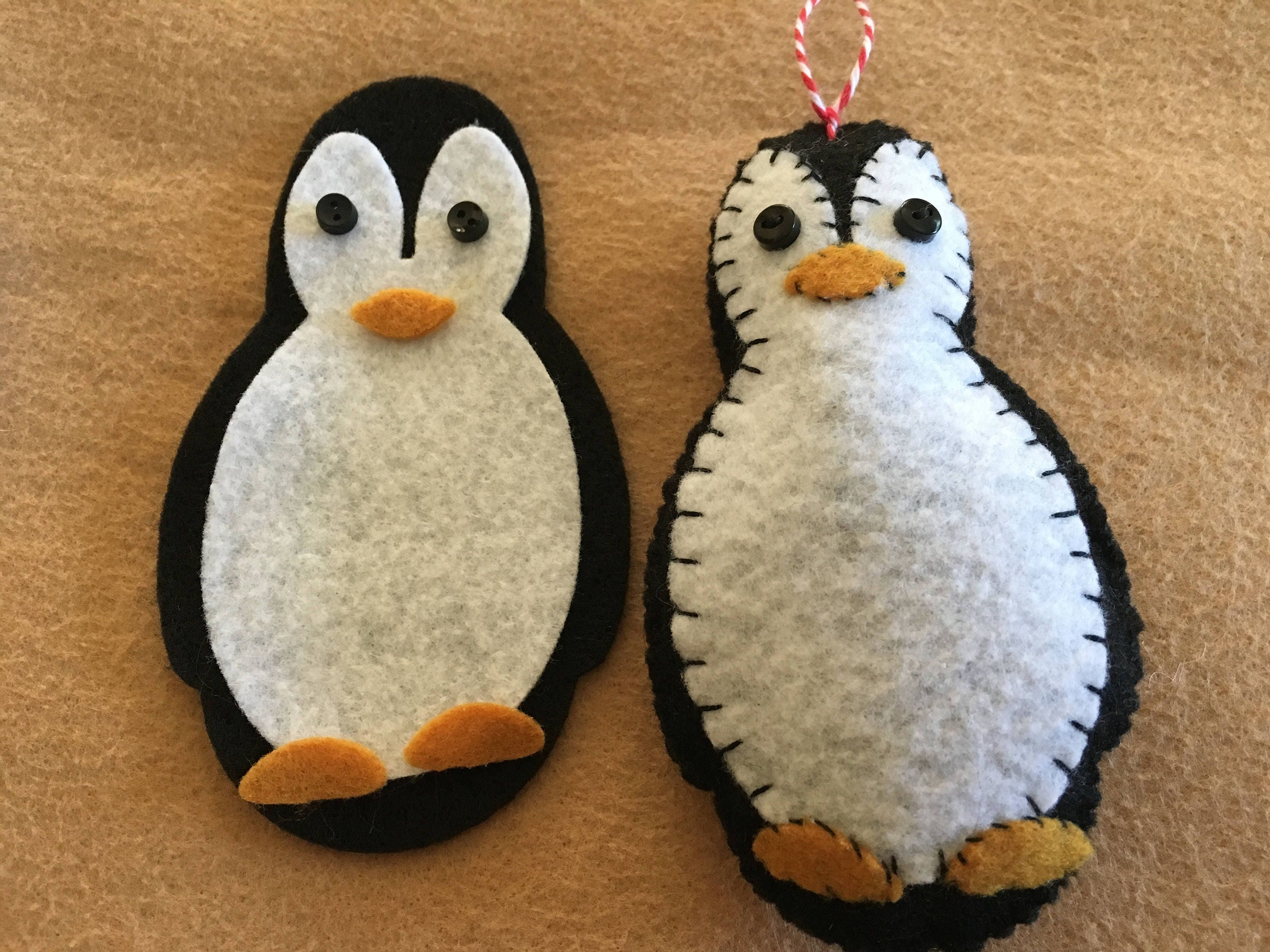 DIY Felt Penguin Ornament KitButton EyesFelt Gift Etsy