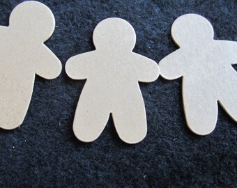 Gingerbread Men Chipboard Blanks-Christmas Decorating- Unfinished Gingerbread Men Shapes-Garland Blanks-Planner Accessories-Bible Journaling