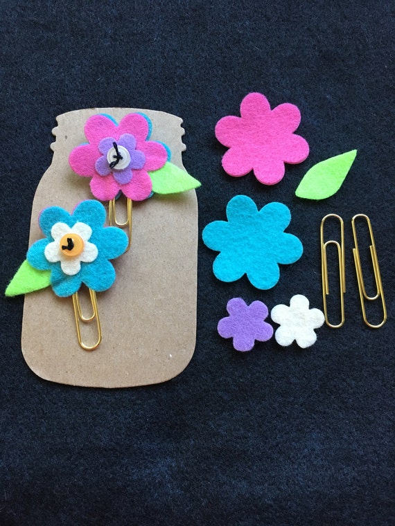 flower paper clip bookmark dashboard mason jar diy paper flower paper clip