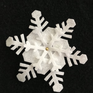 Felt Snowflake Layers-Snowflake-Die Cut-Winter Snowflakes-DIY Snowflake Layers Kit-Cut Outs-Felt Pieces-Frozen Inspired Glittered Snowflakes