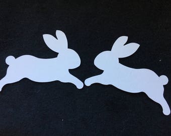 DIY Bunny Rabbit Blank Chipboard-Alterable White Bunny Rabbit Decor-Unfinished-Easter-Spring-Party Decor-Rabbit Ornament Blanks-Mixed Media