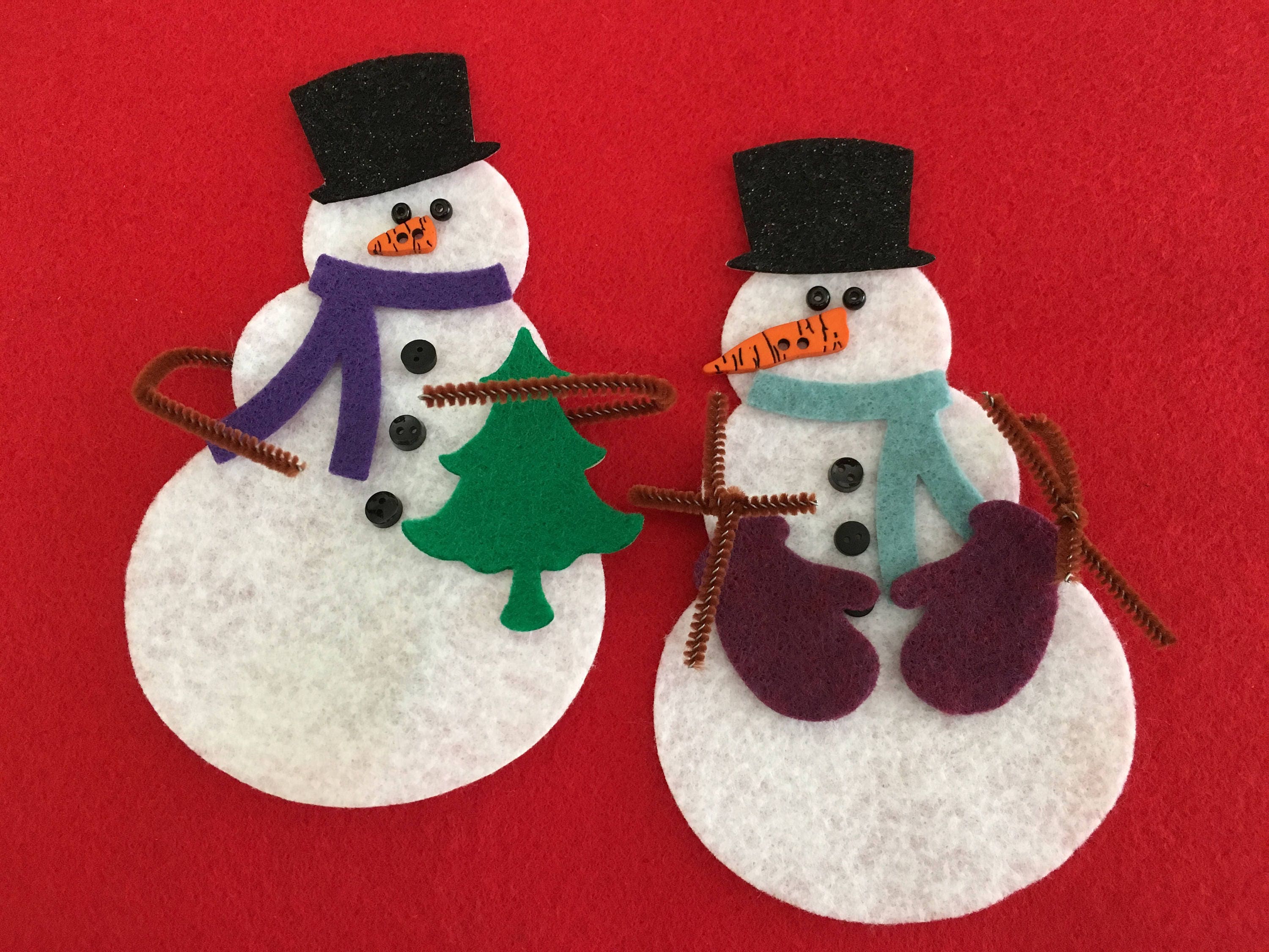 Snowman DIY Kit Needle Felting Kit Snowman Kit Christmas Kit Make Your Own  Christmas Decoration Craft Kit Christmas Craft 