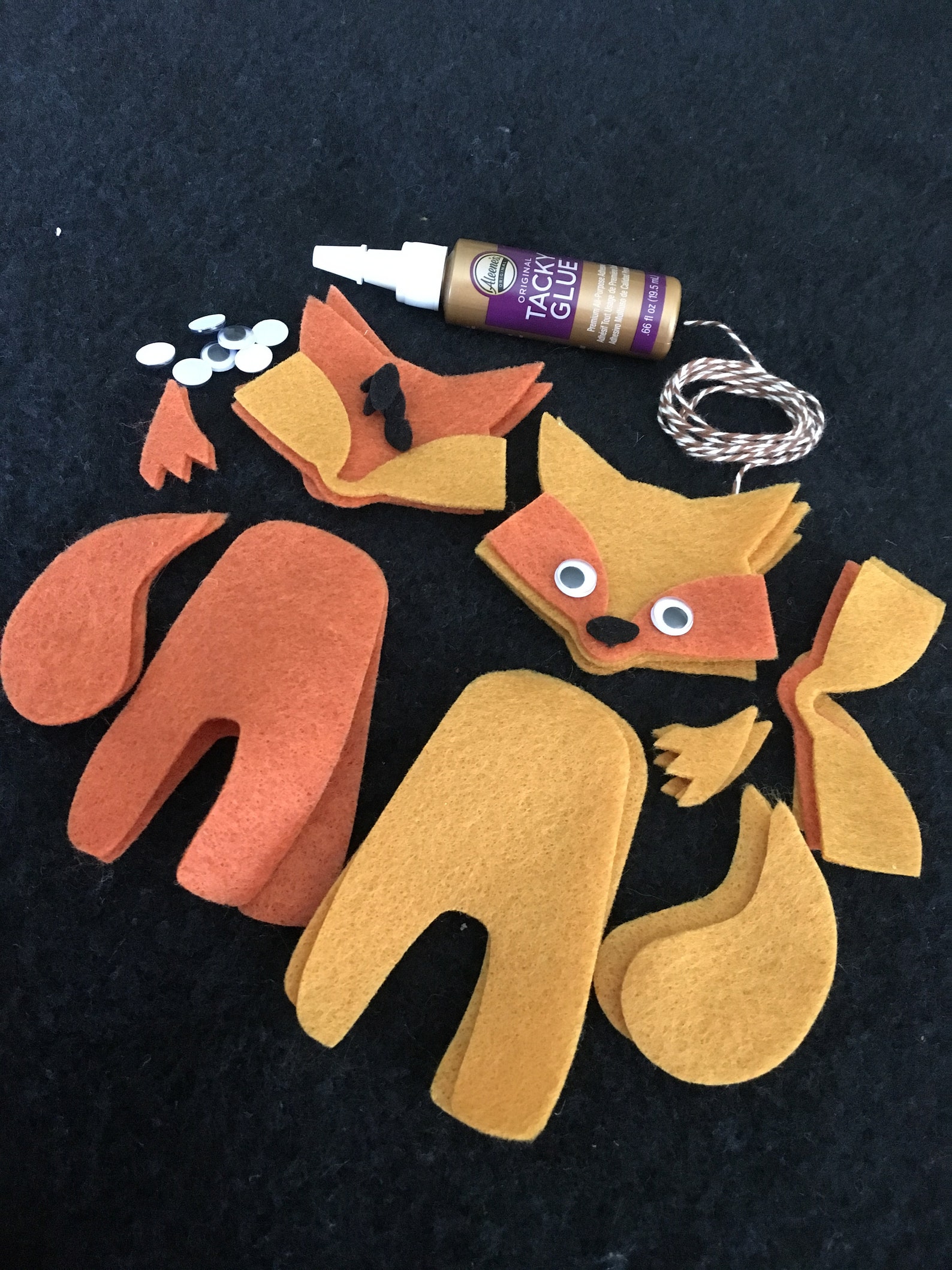 DIY Felt Fox Ornament Kitfelt Gift Tagfelt Fox Etsy