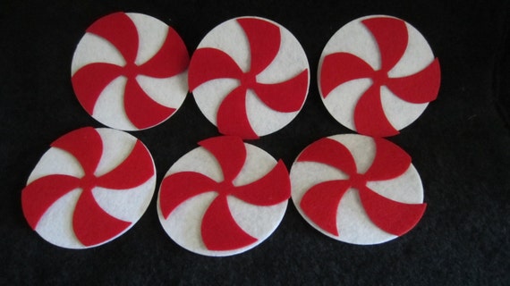 Peppermint Candy Stiffened Felt Peppermint Swirl Etsy