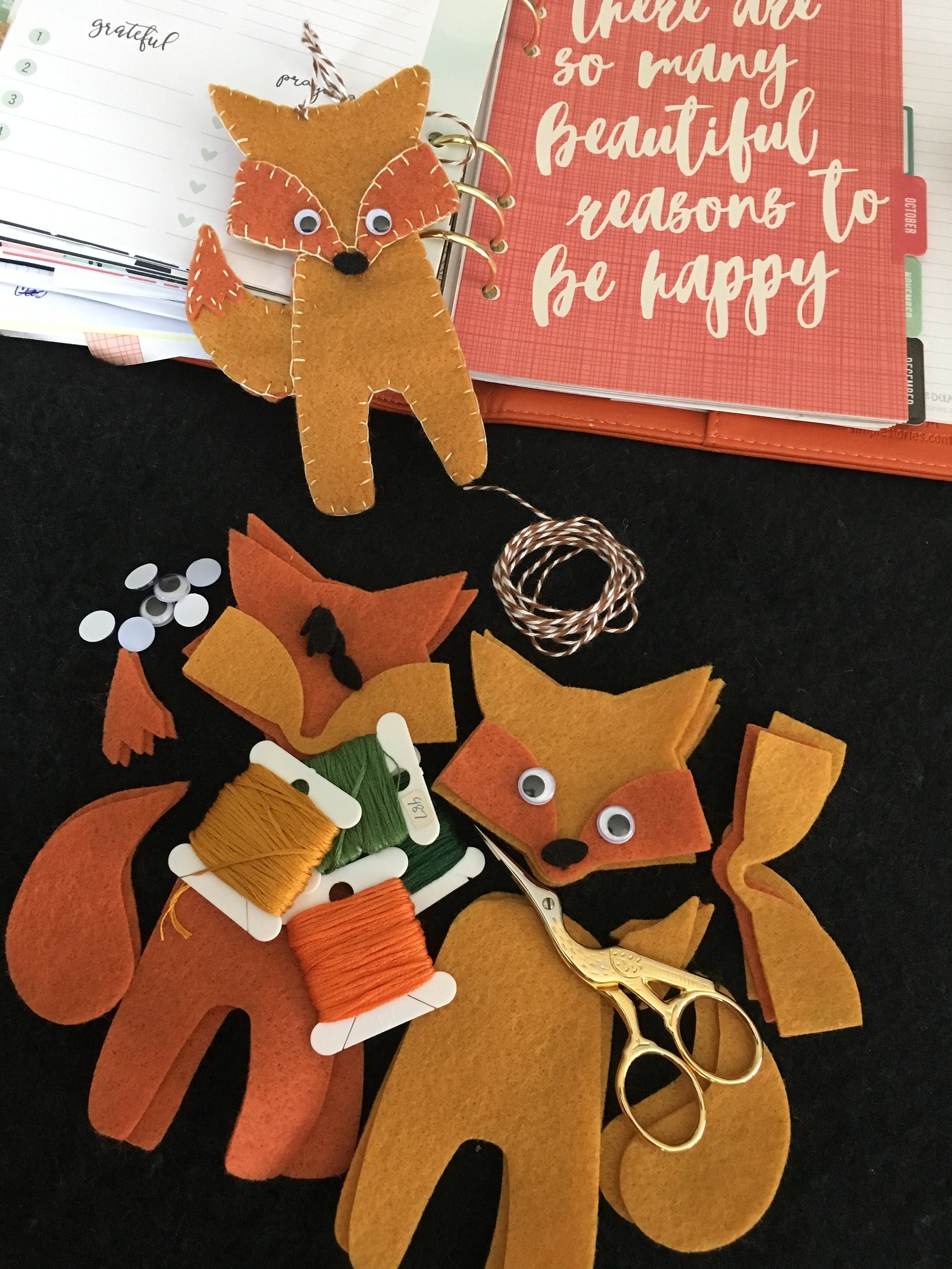 DIY Felt Fox Ornament KitFelt Gift TagFelt Fox Etsy
