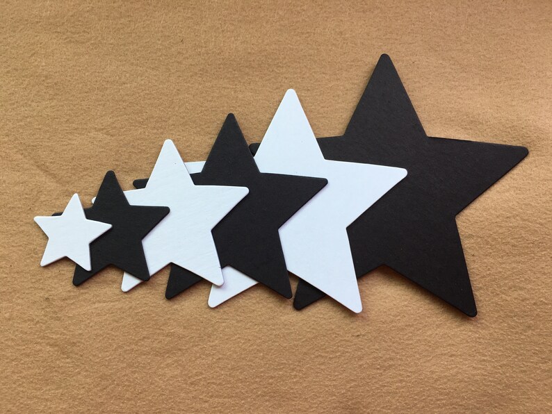 Star Chipboards in 6 Sizes DIY Craft Kits-PartyDecor-Graduation Decor-Super Hero-School Craft Kits-DIY Star Decorations Kits-Wedding Signs image 4