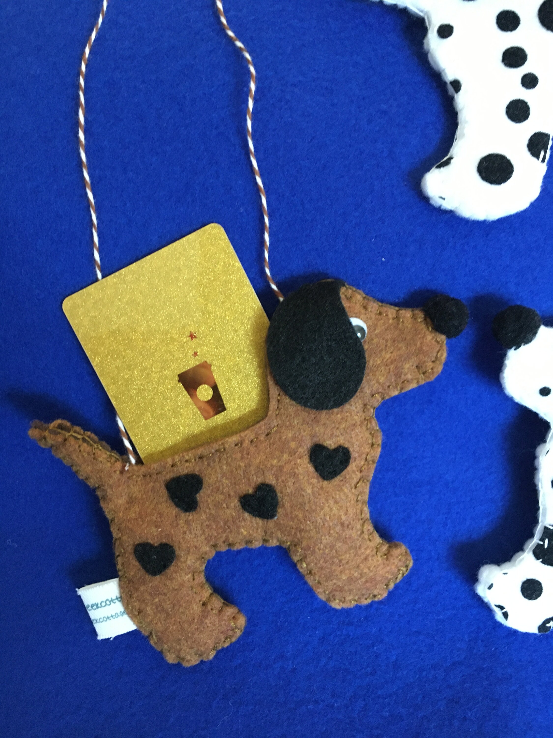 Felt Dog Gift Card HolderDalmation Felt PocketFarmhouse Etsy