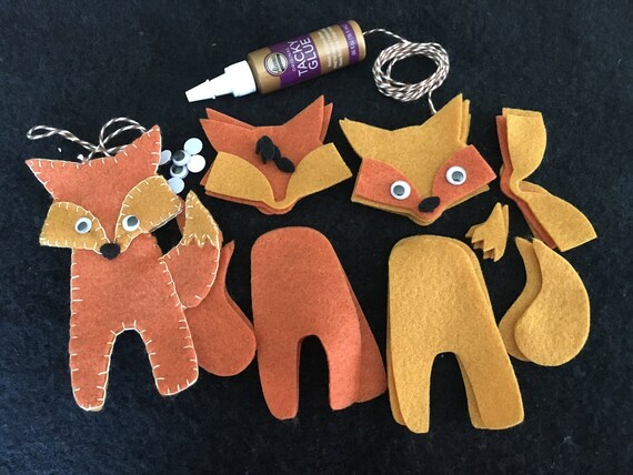 diy felt fox ornament