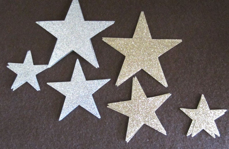 Glitter Stars-Iron On Glitter Vinyl-Stars Appliques-Bible | Etsy
