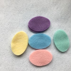 Felt Pastel Easter Egg Shapes Small Size 50 Die Cut Felt Eggs-DIY Crafts-Easter Pastel Colored Felt Egg Shapes-DIY Felt Spring Kit image 5