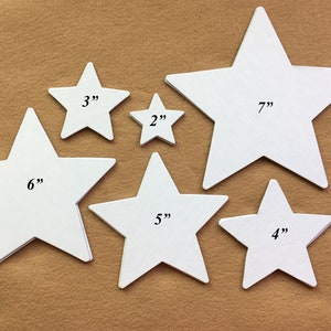 Star Chipboards in 6 Sizes DIY Craft Kits-PartyDecor-Graduation Decor-Super Hero-School Craft Kits-DIY Star Decorations Kits-Wedding Signs image 1