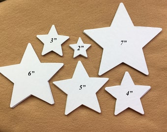 Star Chipboards in 6 Sizes DIY Craft Kits-PartyDecor-Graduation Decor-Super Hero-School Craft Kits-DIY Star Decorations Kits-Wedding Signs