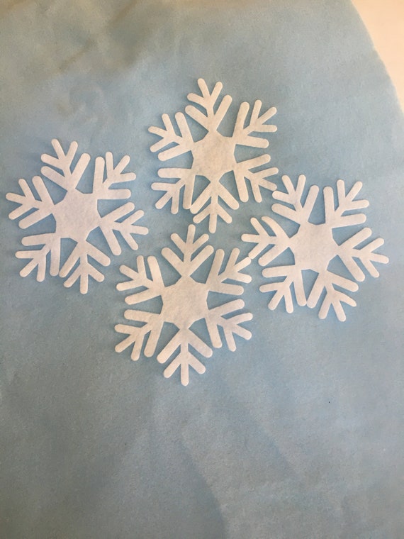 Felt Snowflake 2 Die Cuts-winter Snowflakes Cut Out Felt Pieces Frozen  Inspired-decorations-bible Journaling-quilt Appliques-quiet Books -   Israel