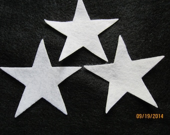 Iron On 3 Inch Felt Stars-Adhesive Backed Felt Stars-Stars for Super Hero Costumes-Quilting-Fabric Appliques-Costume Embellishments