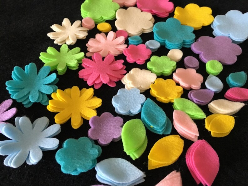 Felt Blooms Flower Shapes-DIY Kits for Party | Etsy