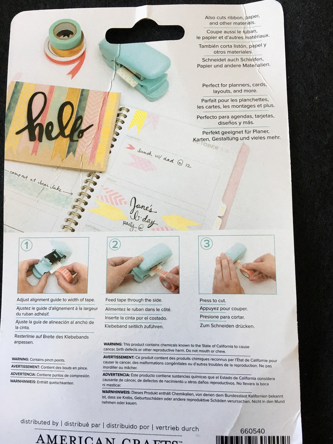 We R Memory Keepers Washi Chomper Punch Washi Tape V Cutter Etsy