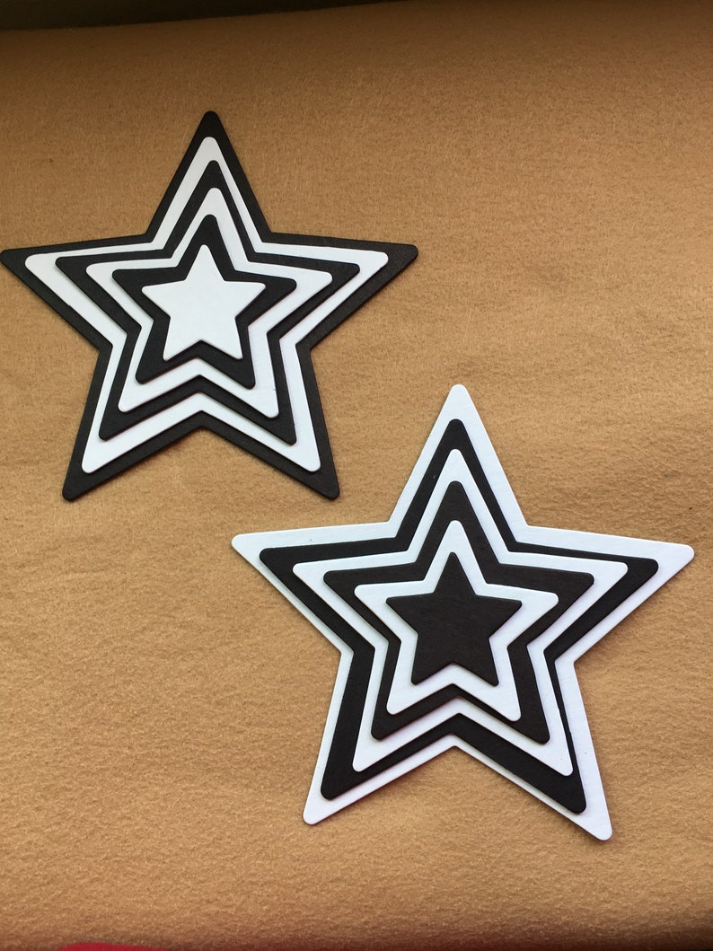 Star Chipboards in 6 Sizes DIY Craft Kits-PartyDecor-Graduation Decor-Super Hero-School Craft Kits-DIY Star Decorations Kits-Wedding Signs image 5