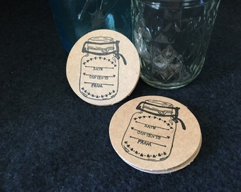 Mason Jar Stickers-Canning Jar Labels-Preserving Stickers-Homestead Canning Stickers-Rustic Wedding Favors-Handmade By Stickers-Brewing