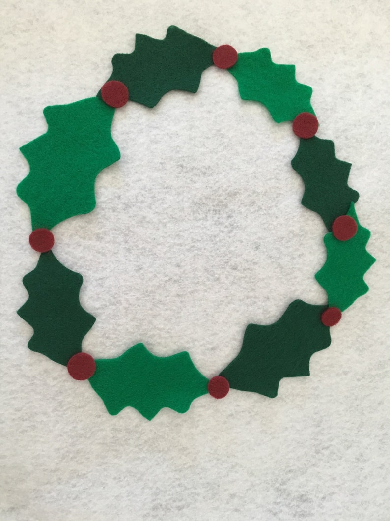 Felt Holly Leaves Die Cuts DIY Felt Christmas Holly | Etsy